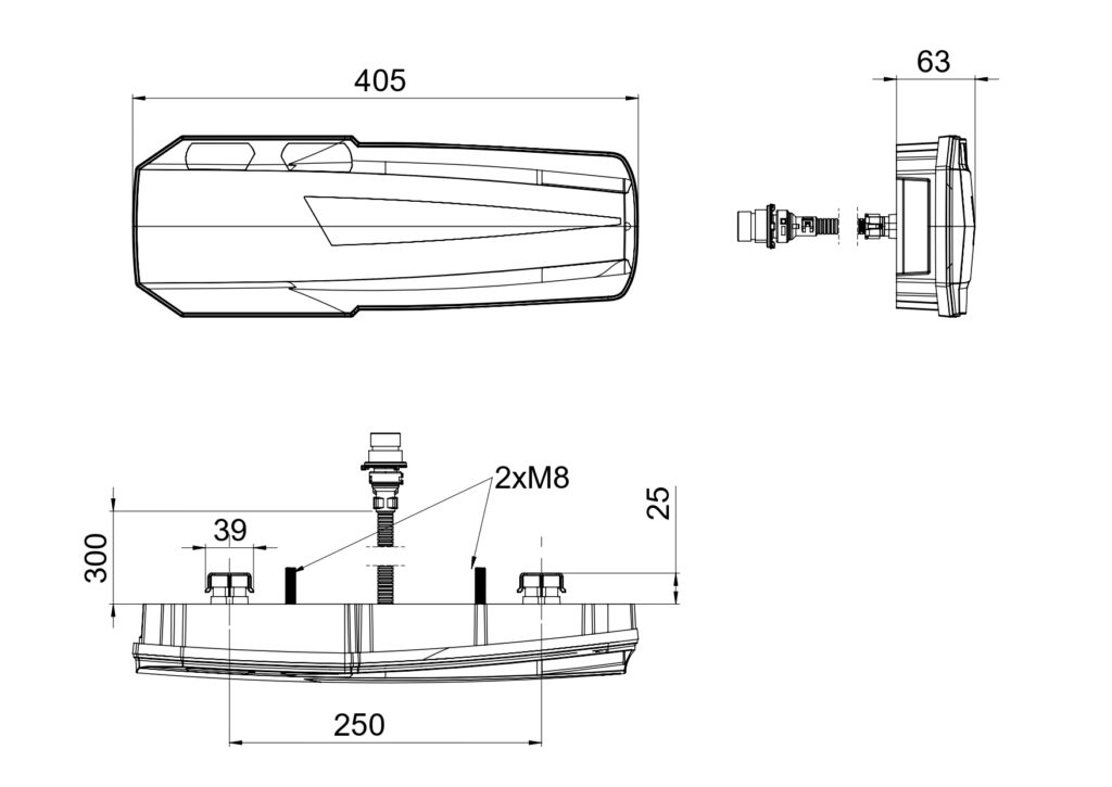 Задний комбинированный фонарь MAVIC LZD 3194/AMP