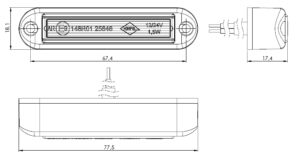 LCD 3463 Фонарь заднего хода